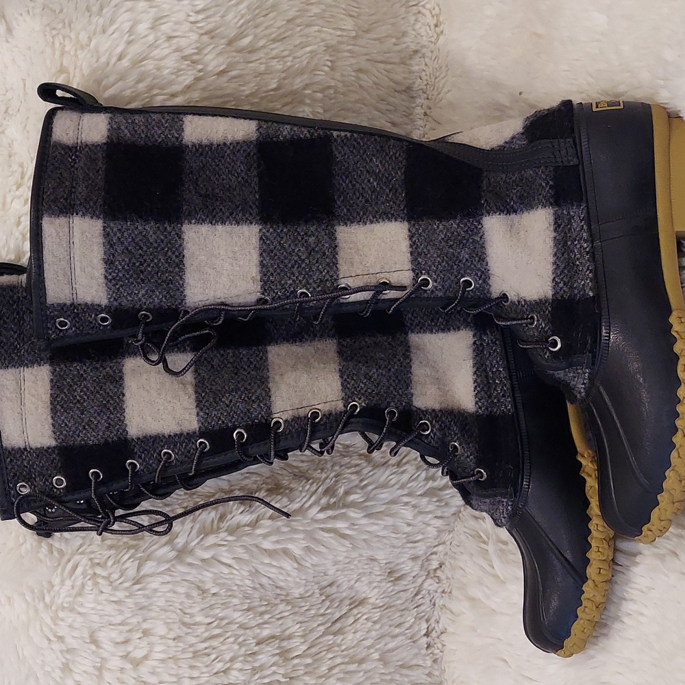 LL BEAN SIGNATURE WOOL TALL BOOTS SZ 7
